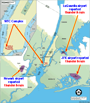 Dry thunder reported at all 3 New York Airports