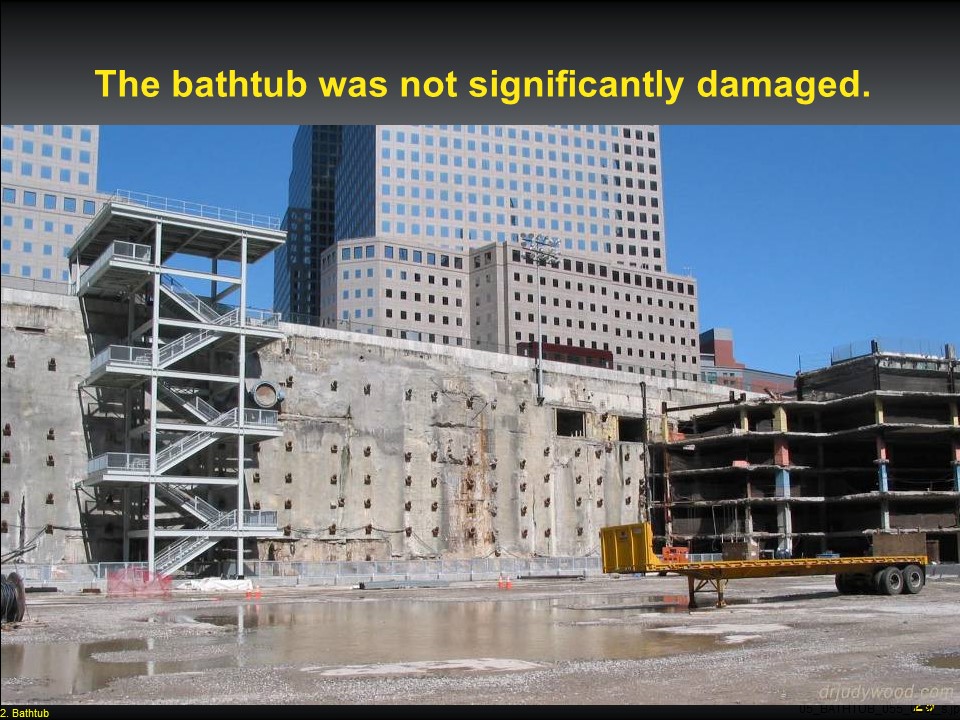 Bathtub after destruction